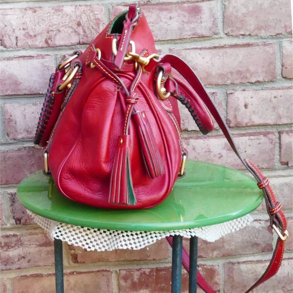 Dooney & Bourke Medium Red Florentine Satchel - Picture 4 of 6